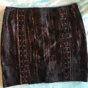 Elie Tahari Real fur Animal Print mini skirt